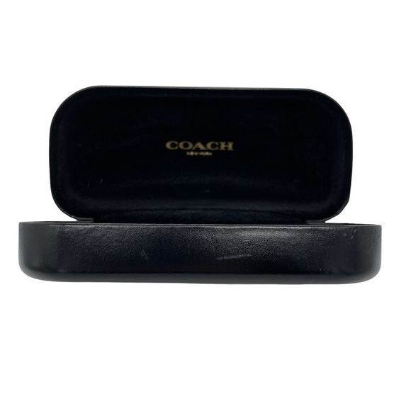 COACH Black Oversized Hard Clam Case for Your SUNglasses or EYEglasses - Picture 2 of 11